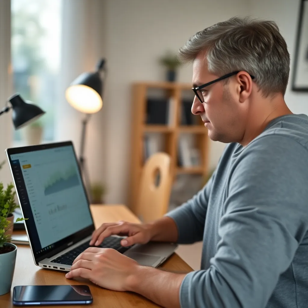 Een jong stel dat samen hun financiën plant aan een keukentafel