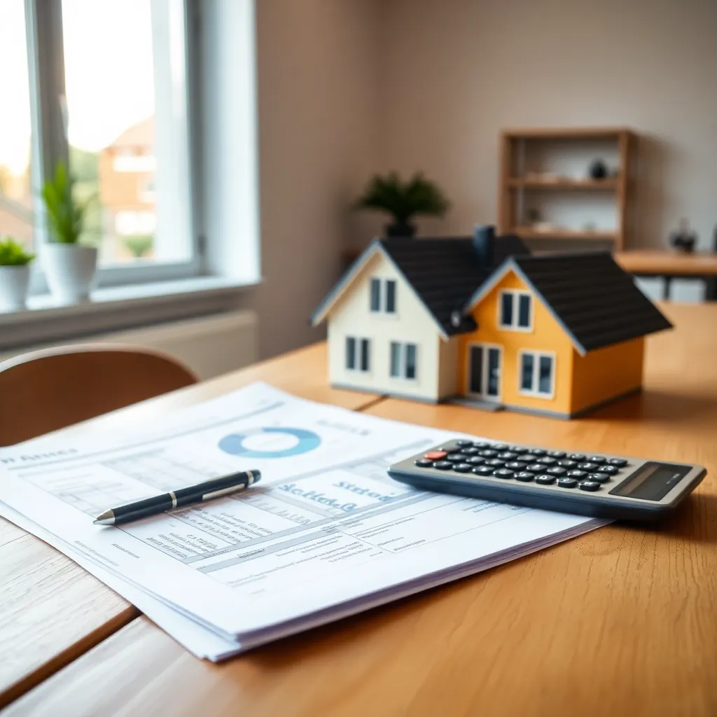 Nederlandse woning met hypotheekdocumenten op tafel